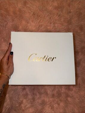 Cartier White Box with Gold Logo